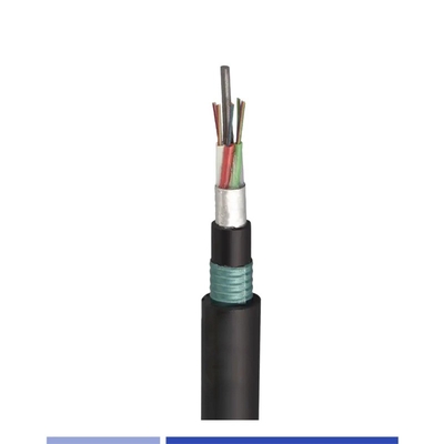 ซื้อ 48 สายไฟเบอร์มัลติโมด OM3 ติดถังตรง สายไฟเบอร์ออปติก เคเบิลเกราะ PE GYTA53 การผลิตออนไลน์