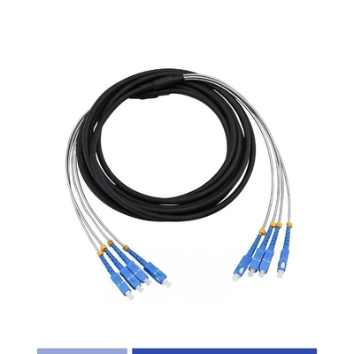 ซื้อ FTTA Outdoor Armored Fiber Optic Patch Cord 4 Core LC LC Patch Cord LSZH เสื้อ 5m การผลิตออนไลน์