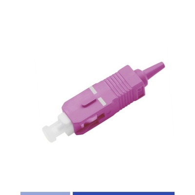 ซื้อ OM4 Multimode Fiber Connectors SC UPC Simplex 0.9mm ความสูญเสียการใส่ต่ํา การผลิตออนไลน์