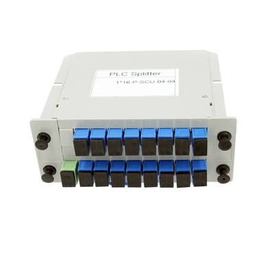 ซื้อ 1x16 SC UPC Single Mode Fiber Splitter LGX กล่องไฟเบอร์ออปติก PLC Splitter การผลิตออนไลน์