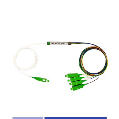ซื้อ SC/APC SingleMode 1x4 PLC Splitter 900μM ความประสิทธิภาพสูง กันการกัดกร่อน การผลิตออนไลน์