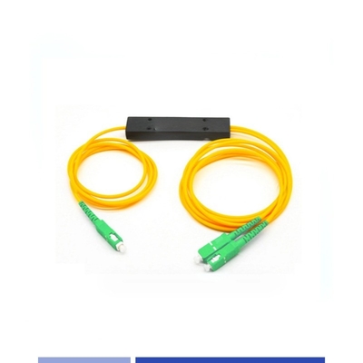 ซื้อ ความแม่นยําสูง 1x2 PLC ไฟเบอร์ Splitter ABS โมดูล SC/APC Single Mode 2.0mm การผลิตออนไลน์