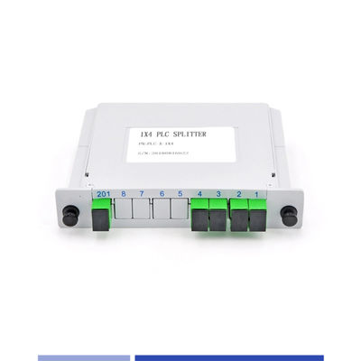 ซื้อ คอมแพคต 1x4 PLC Splitter Single Mode SC APC ความละเอียดสูง น้ําหนักเบา การผลิตออนไลน์