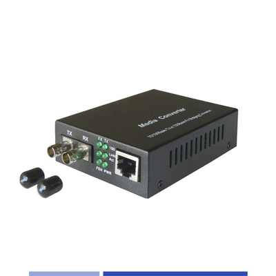 ซื้อ เครื่องแปลงสื่อไฟเบอร์ 10/100Mbps Single Mode SMF 1310nm Dual ST 20KM การผลิตออนไลน์