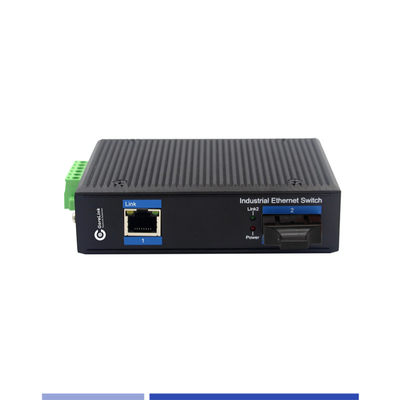ซื้อ เครื่องแปลงสื่อใยอุตสาหกรรม 10/100/1000M พร้อม 2 ท่า RJ45 Single-mode SMF Duplex SC 1310nm 20KM การผลิตออนไลน์