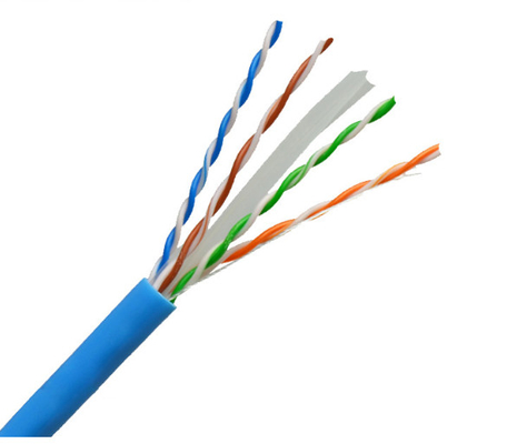 ซื้อ Cat6 23AWG Ethernet Cable UTP ทองแดงแข็ง 4 คู่ PVC สีฟ้า 305Mtr การผลิตออนไลน์