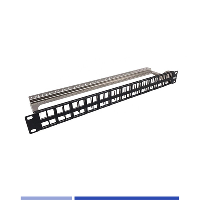 ซื้อ 1U 48 Port Modular Patch Panel ป้องกันสําหรับ Cat.6/Cat6A Jack การผลิตออนไลน์