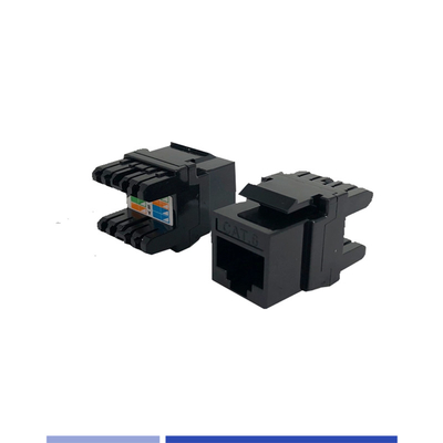 ซื้อ Cat6A Ethernet Keystone Coupler 180 องศา ดํา GoreLink น้ําหนักเบา การผลิตออนไลน์