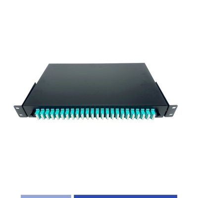 ซื้อ 1U 96 หลัก Fiber Optic patch panel LC Quad port 19 