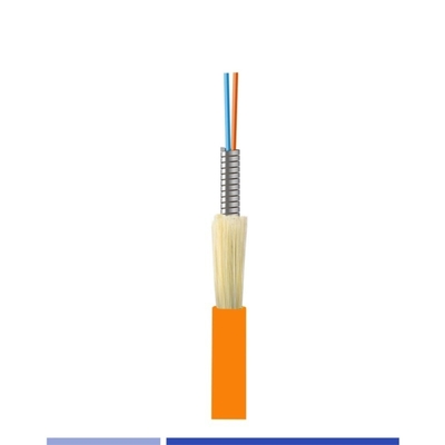 6 สายไฟเบอร์ มัลติโมด ภายในและภายนอก รองเกราะ สายไฟเบอร์ 900um ปรับความแน่น OM1 Riser