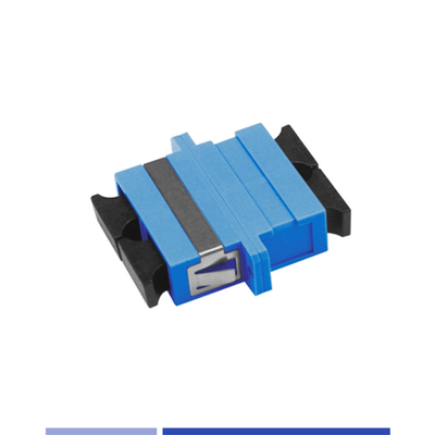 เครื่องปรับไฟเบอร์ออปติก Single-mode SC/UPC Duplex Optical Coupler พร้อมฟลานจ์ สีฟ้า