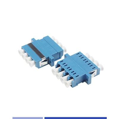 LC UPC Single Mode Fiber Adapter ความง่ายในการติดตั้งด้วย Flange Blue
