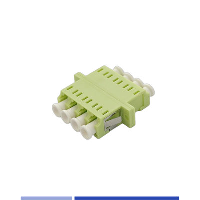 อัดแปลงไฟเบอร์ออปติก OM5 LC UPC Quad Optical Coupler พร้อมฟลานจ์ สีเขียว