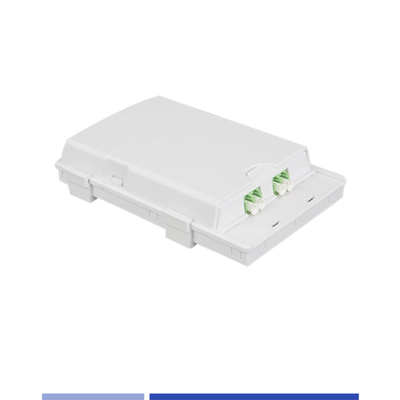 2 Port Fiber Optic Terminal Box 2 Core สําหรับ LC SC Adapter ความแม่นยําสูง