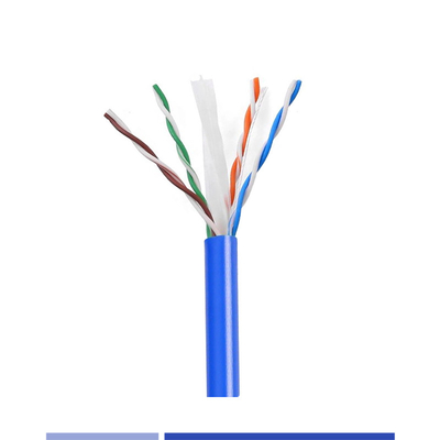 23AWG สาย UTP ทองแดงแข็ง Cat6A สาย 4 คู่ LSZH Jacket UTP สายเครือข่าย