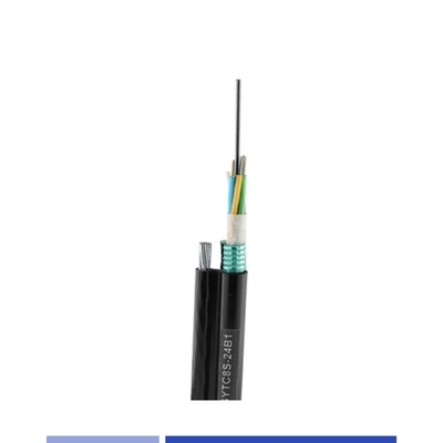 48 หลักสายไฟเบอร์ออปติกสายฟ้าแบบเดียว 9/125um กับสายเหล็ก PE GYTC8S